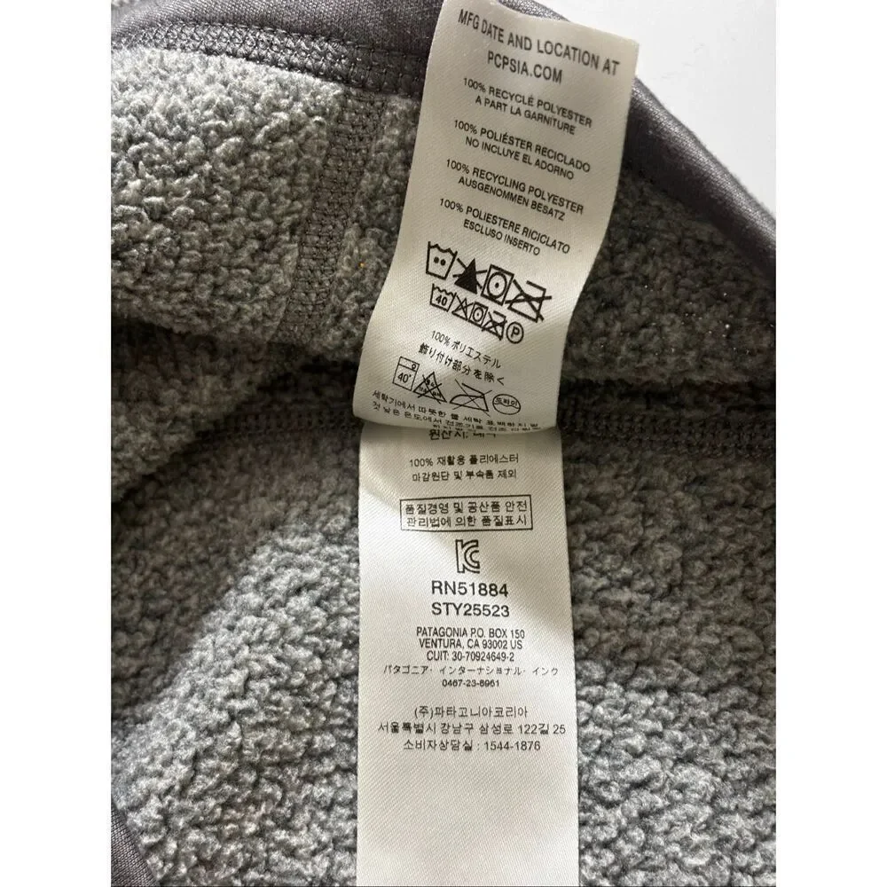 Patagonia Better Sweater 1/4-Zip Fleece grey stonewash men’s XS